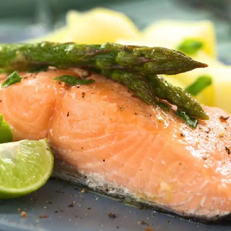 Steamed Salmon and Vegetables